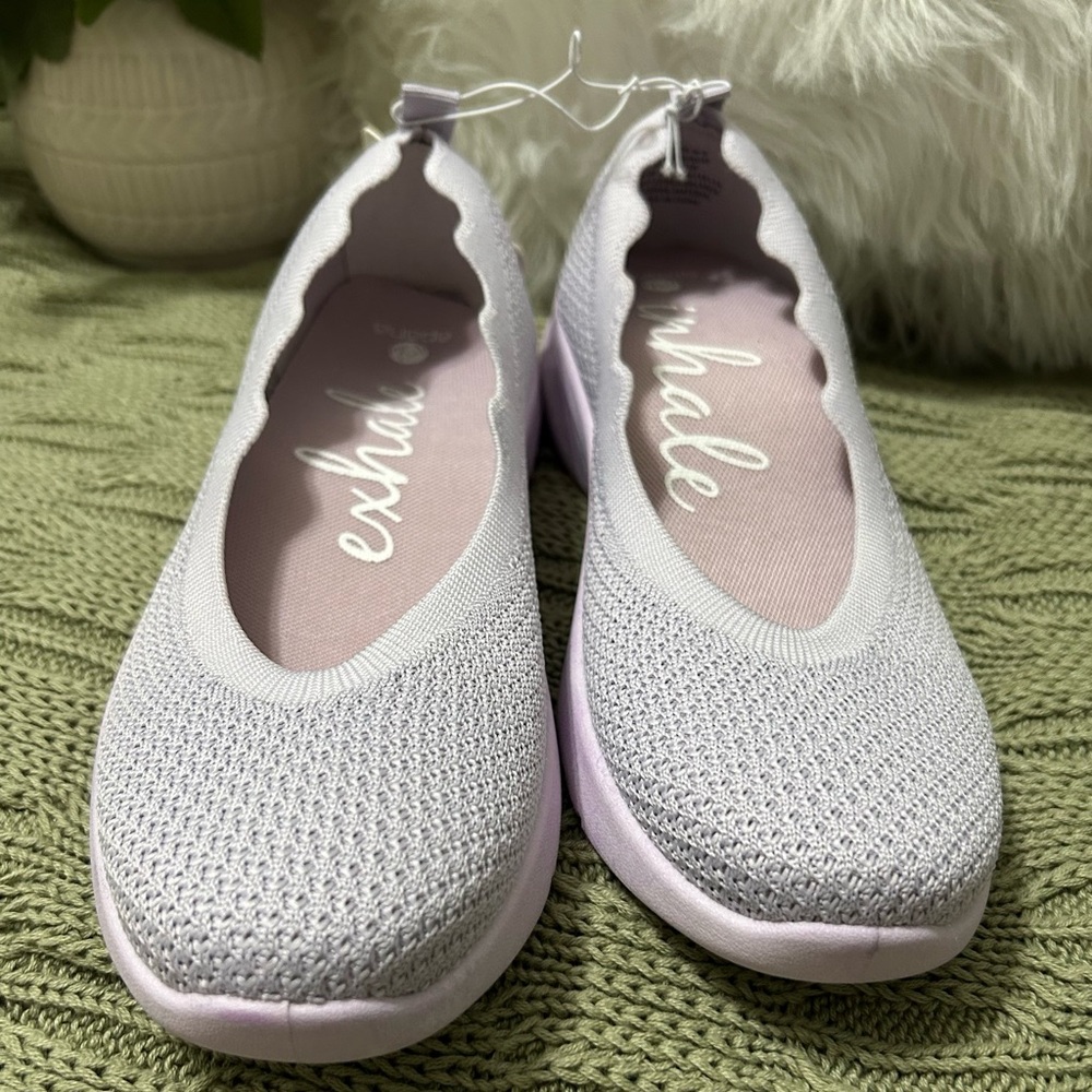 Apana Lavender Knit Slip-On Flats - Picture 5 of 6